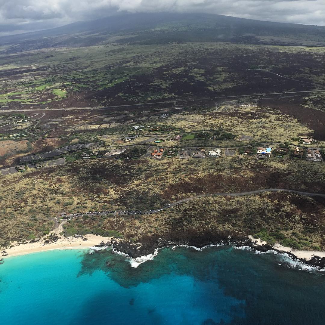 Aerial of Kona, Hawaii the Big Island